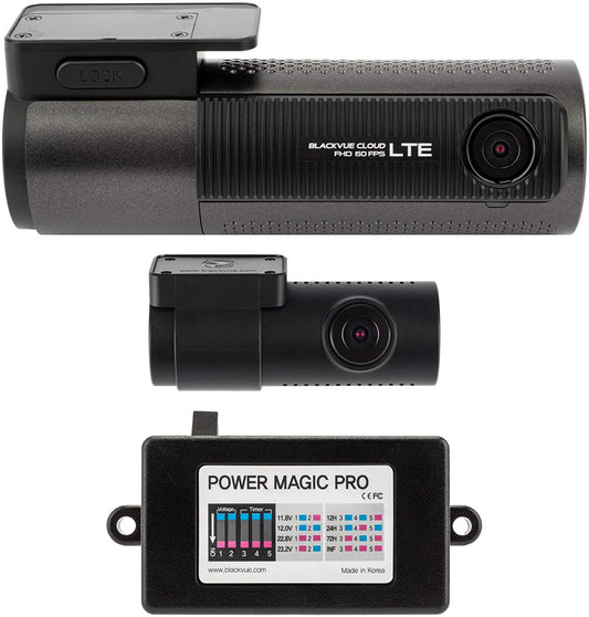 BlackVue DR750-2CH LTE con tarjeta microSD de 32 GB + kit de cableado eléctrico Power Magic Pro Camara de coche