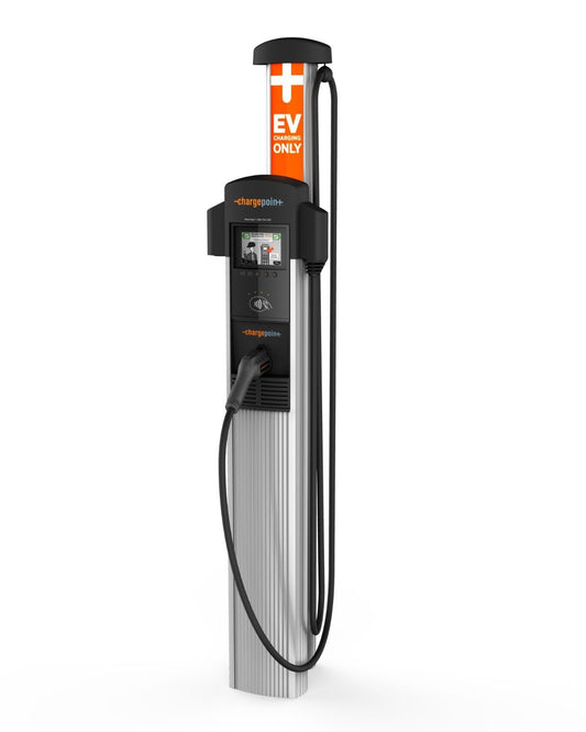 CARGADOR AUTO ELECTRICO COMERCIAL ChargePoint CT4000 CON PEDESTAL