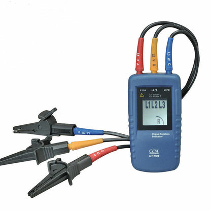 CEM DT-901 Medidor de prueba de indicador de rotación de tres fases 40 ~ 960V AC CATIII 600V