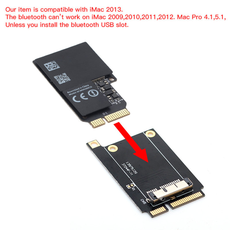 2.4G/5G Wifi Card BCM94360CD 1300Mbps Wireless Adapter For Mini PCI-E Converter 802.11ac Bluetooth 4.0 MacOS For iMAC