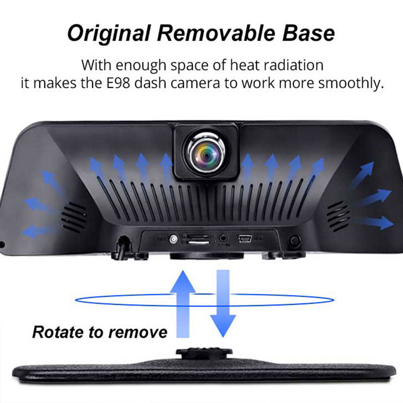 ANSTAR 10''  4G Dash Cam Android Dashboard Car Camera WiFi GPS ADAS Car DVR 1080P Video Recorder Registrar Auto Rear View Camera