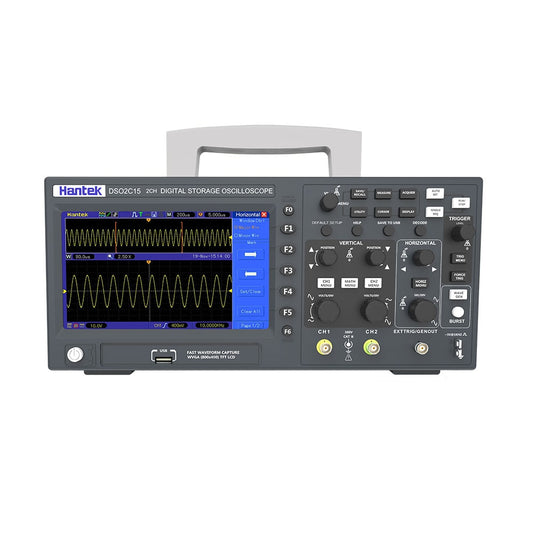 Hantek Digital Oscilloscope Usb Dso2c10 2c15 2d10 2d15 2 Channels 100mhz/150mhz Lcd Portable Storage Osciloscopio - Oscilloscopes