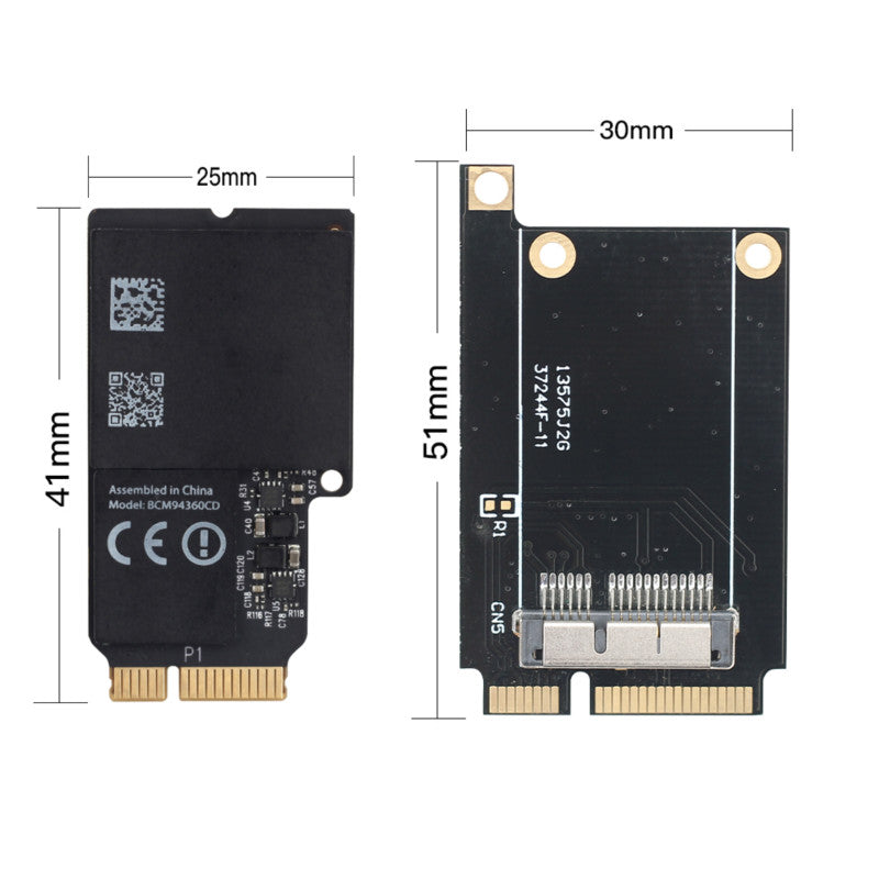 2.4G/5G Wifi Card BCM94360CD 1300Mbps Wireless Adapter For Mini PCI-E Converter 802.11ac Bluetooth 4.0 MacOS For iMAC
