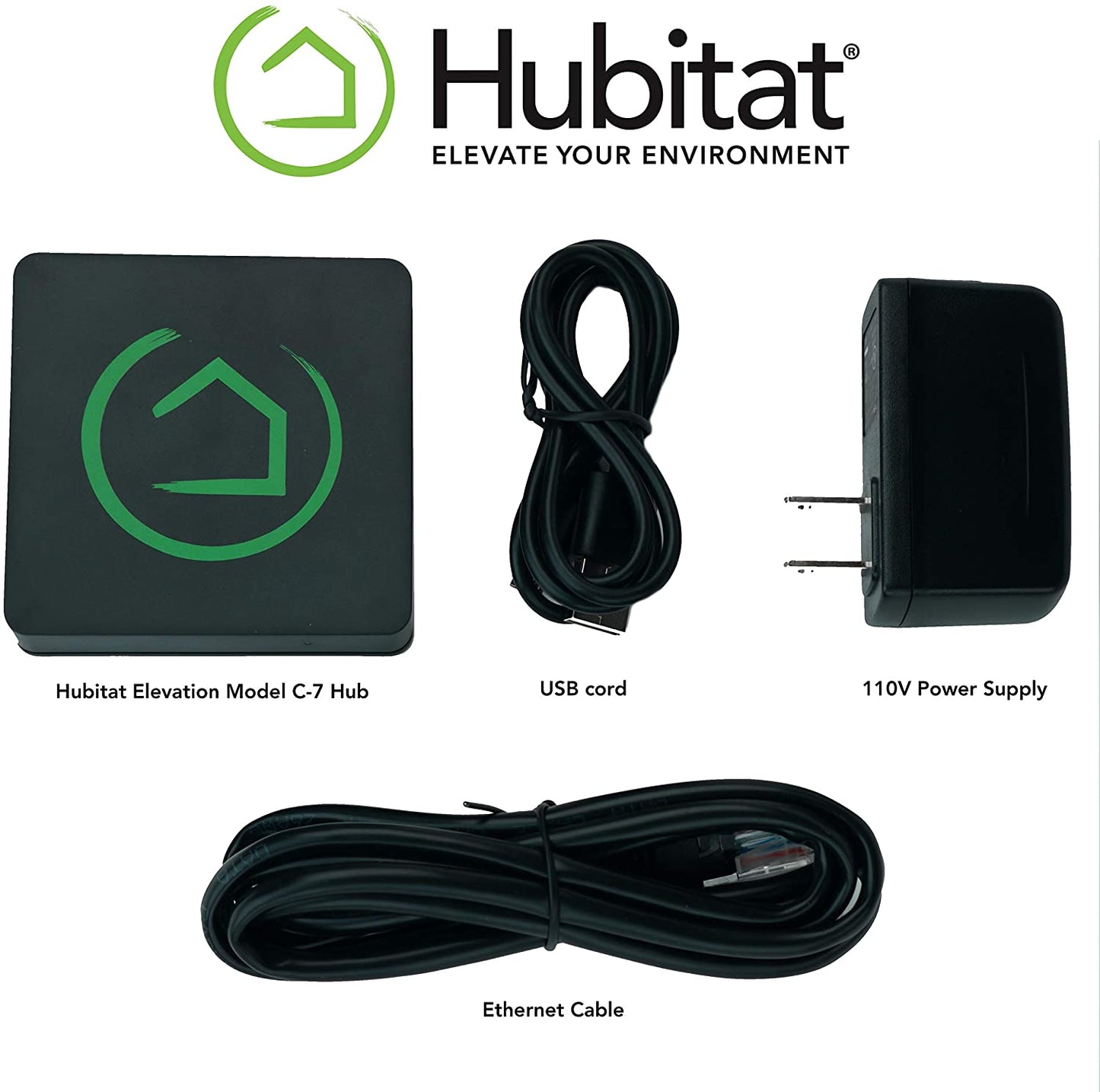 Hubitat Elevation Home Automation Hub - Compatible con Alexa, Google Home, Zigbee, Z-Wave, Lutron C-7 Hub