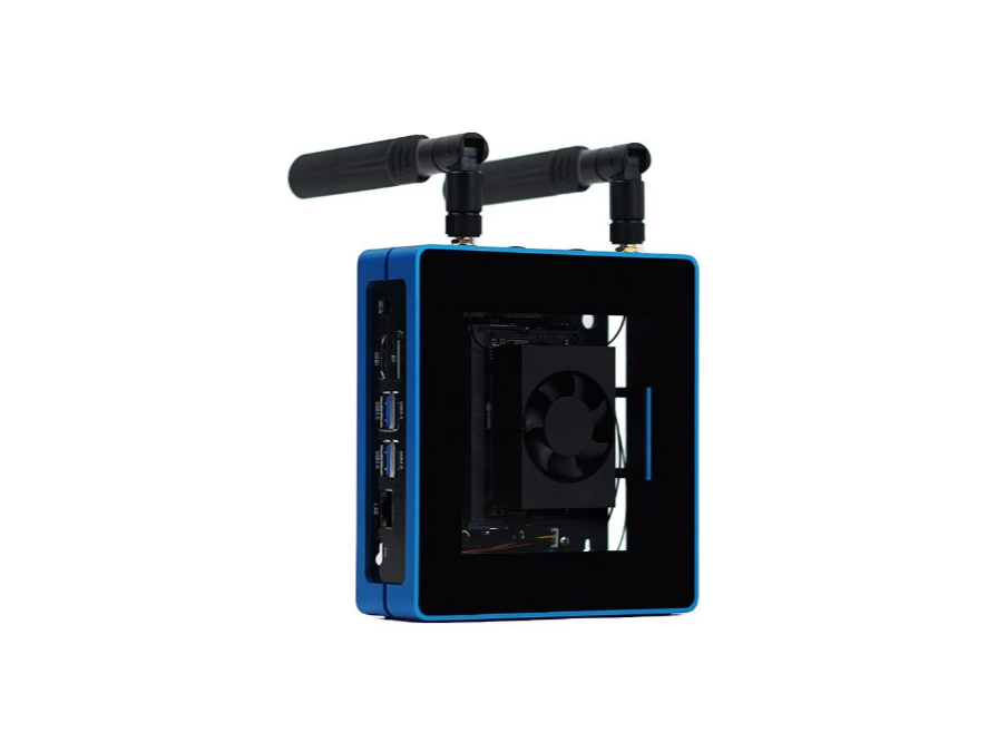 Jetson SUB Mini PC with Jetson Xavier NX module, Aluminium case with cooling fan, 512G SSD, WiFi, Antennas and pre-installed JetPack