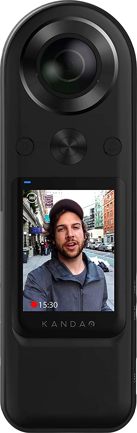 KANDAO QooCam 8K Enterprise con cámara HDMI de visión completa para transmisión de eventos en vivo, video de vlogging 1000008283