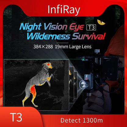 Night Vision Monocular Xinfrared T3 Thermal Imaging Telescope for Hunting Rescue Android Phone Type C