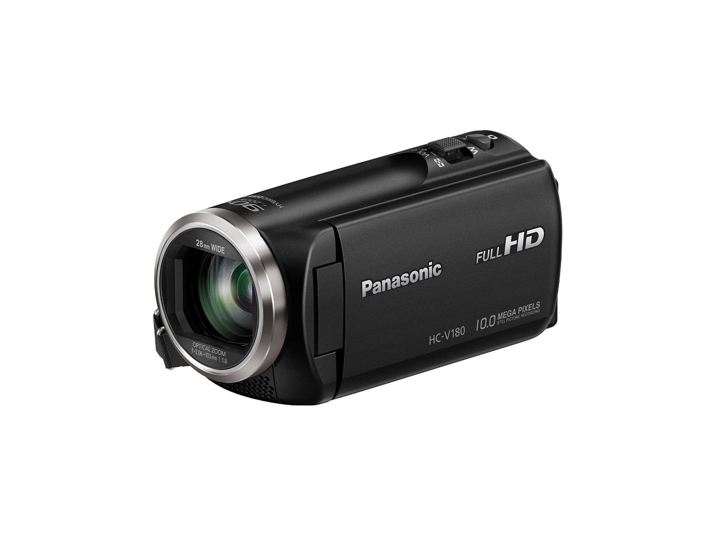 Panasonic HC-V180K Videocámara Full HD con zoom óptico estabilizado 50x