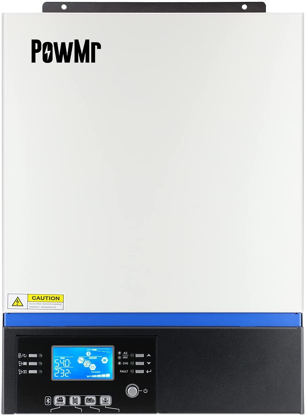 PowMr Inversor híbrido de 5000 W, 48 V CC a 220 V/230 V CA con controlador de carga MPPT de 80 A para batería de plomo-ácido y litio