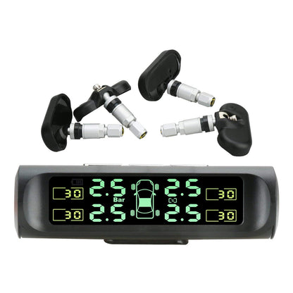 Sistema de monitor de presión de neumáticos Tpms digital  inalámbrica de energía solar con 4 sensores T1 RoadRover