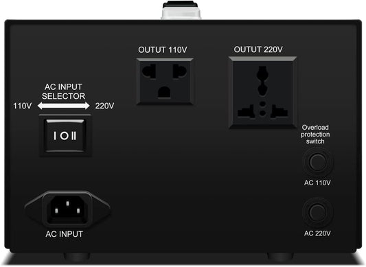 Transformador reductor y ascendente  110v - 220v convertidor de voltaje de 3000W con display