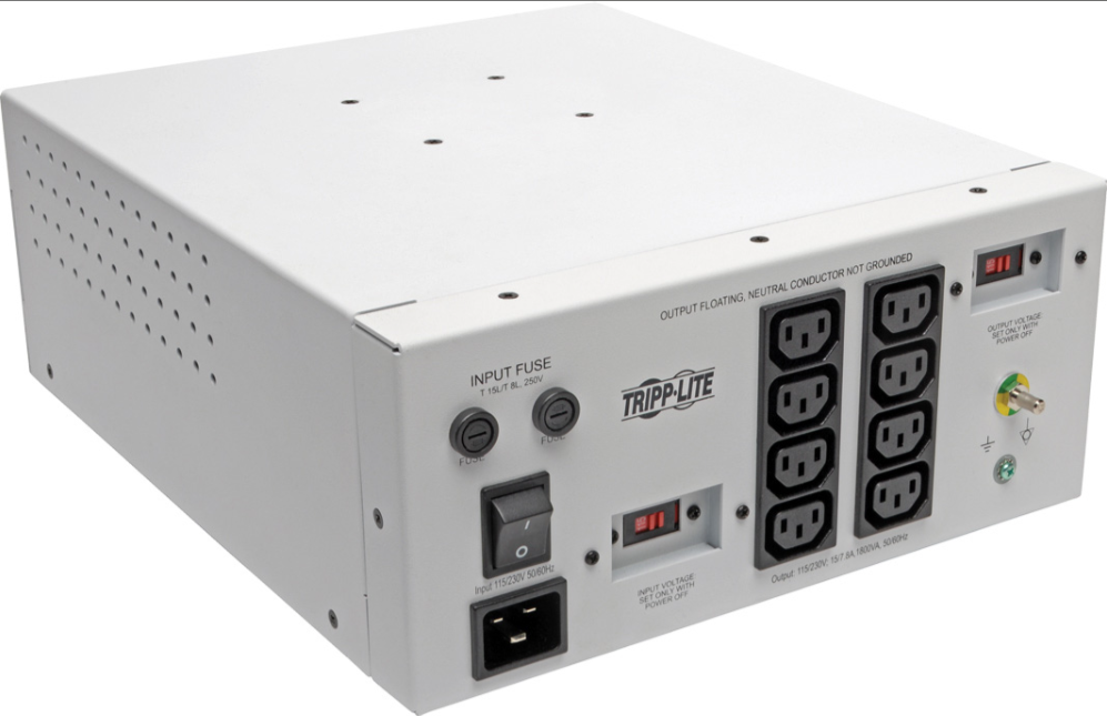Tripp Lite IS1800HGDV Isolation Transformador Hospital Dual-Voltage 115/230V 1800W 8 C13
