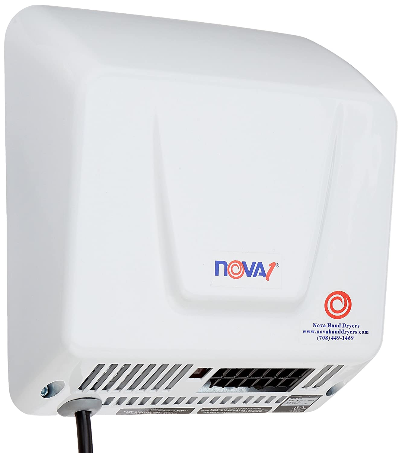 World Dryer 0833 NOVA-1 Plug-In Montaje en Superficie Enchufe Instalación Rápida Secador Automático de Mano, 120v