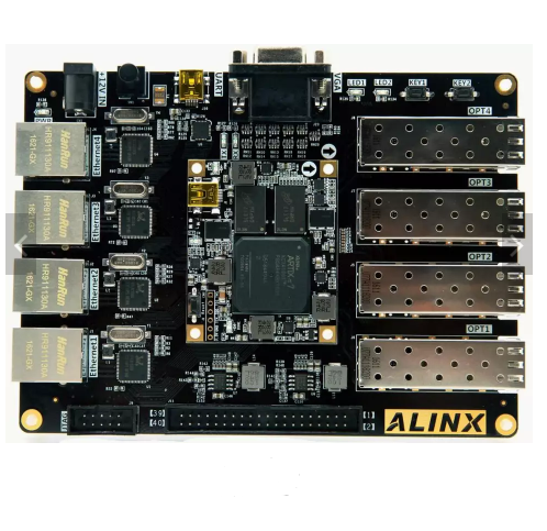 XILINX Artix-7 FPGA Development A7 XC7A100T 4 Ethernet 4 SFP ALINX (Board+JTAG Downloader+ WM8731 Audio Module)