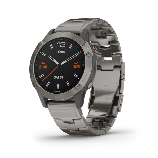 Garmin fēnix® 6 – Sapphire – Titanium with Vented Titanium Bracelet