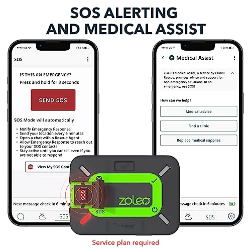 ZOLEO Comunicador satelital – Mensajero de texto SMS global bidireccional y correo electrónico, alerta SOS de emergencia, registro y ubicación GPS – Accesorio para teléfono inteligente Android iOS ZL1000