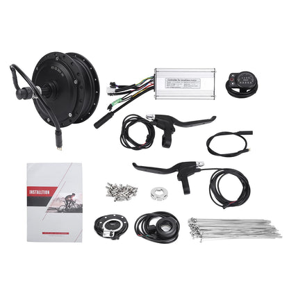 Bnineteenteam Kit de Conversión de Bicicleta Eléctrica, Juego de Motor de Cubo de Rueda Trasera de Alta Eficiencia de 48 V 500 W con Medidor de Pantalla KT-900S para Bricolaje(26 Inch 12G Spokes) Accesorios para la conversión de bicicletas eléctricas