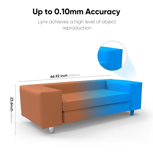 [Versión de actualización 2023] Escáner 3D 3DMakerpro para impresión 3D — Accesorios para impresoras 3D Resolución de 0,3 mm con algoritmo de alineación inteligente a gran escala software de escaneo 3D gratuito - Lynx Premium
