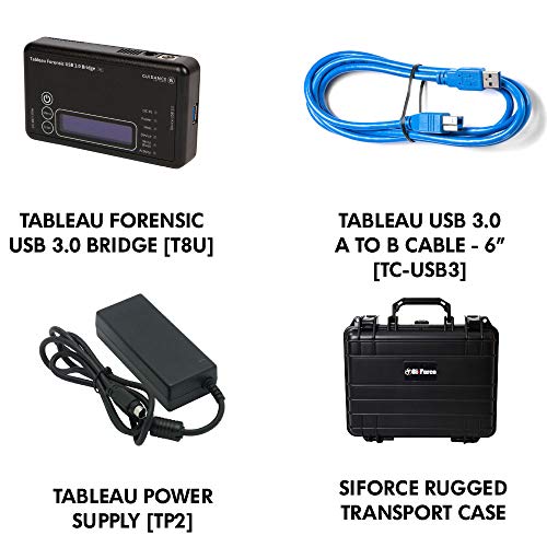 Tableau Forensic USB 3.0 Bridge TK8U SiForce Bundle con funda resistente