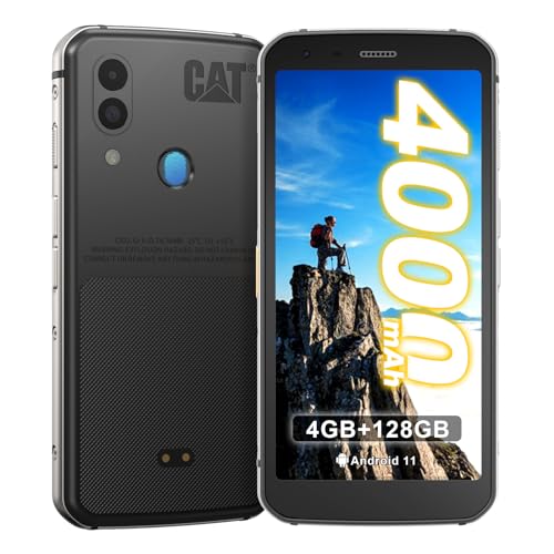 CAT S62 Teléfono celular resistente desbloqueado (128GB, 4GB) 5.7 "IP68 impermeable Android Smartphone, cámara 4K de 48MP, batería todo el día, NFC, desbloqueo de huellas dactilares, Snapdragon 660