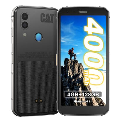 CAT S62 Teléfono celular resistente desbloqueado (128GB, 4GB) 5.7 "IP68 impermeable Android Smartphone, cámara 4K de 48MP, batería todo el día, NFC, desbloqueo de huellas dactilares, Snapdragon 660