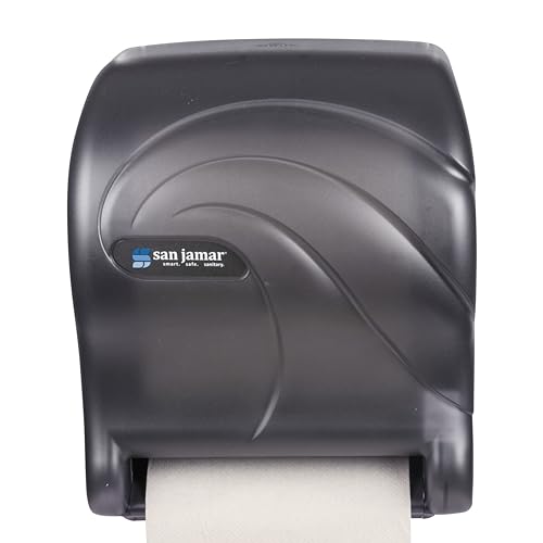 Despachador de papel absorbente San Jamar T8090TBK Tear-N-Dry Essence Oceans manos libres, color negro perla