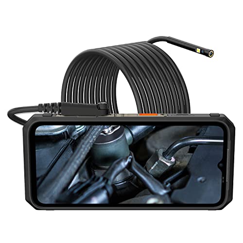 Ulefone Endoscopio impermeable IP67 para Ulefone Power Armor serie 18/19, Armor 13/16 Pro/21/24 teléfonos resistentes, 2M semirrígido, cámara dual de boroscopio de 0.217 in, 7 luces LED