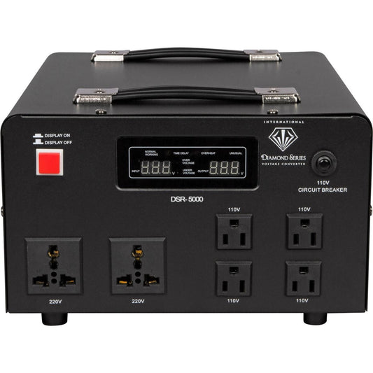 DSR-5000 CONVERTIDOR DE VOLTAJE CON REGULADOR 110V A 220V 5000W INTERNATIONAL DIAMOND SERIES