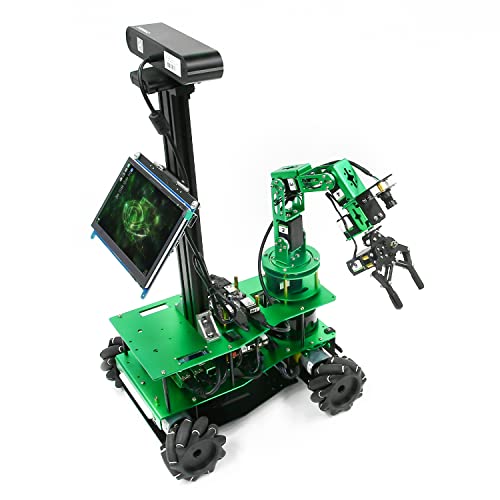 Yahboom AI Robotic con Jetson Nano ROS Kit de electrónica programable con pantalla táctil de 7 pulgadas Kit de brazo robótica DIY Lidar mapeo navegación reconocimiento de voz conversación