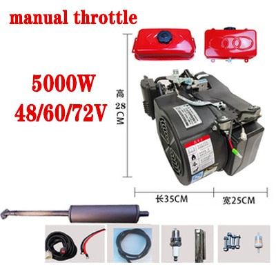 60v 72v 6kw Auto vehiculo electrico Generador Frequency Conversion Double Cooling Electrical Power-driven Motor Driver