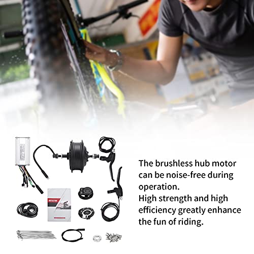 Bnineteenteam Kit de Conversión de Bicicleta Eléctrica, Juego de Motor de Cubo de Rueda Trasera de Alta Eficiencia de 48 V 500 W con Medidor de Pantalla KT-900S para Bricolaje(26 Inch 12G Spokes) Accesorios para la conversión de bicicletas eléctricas