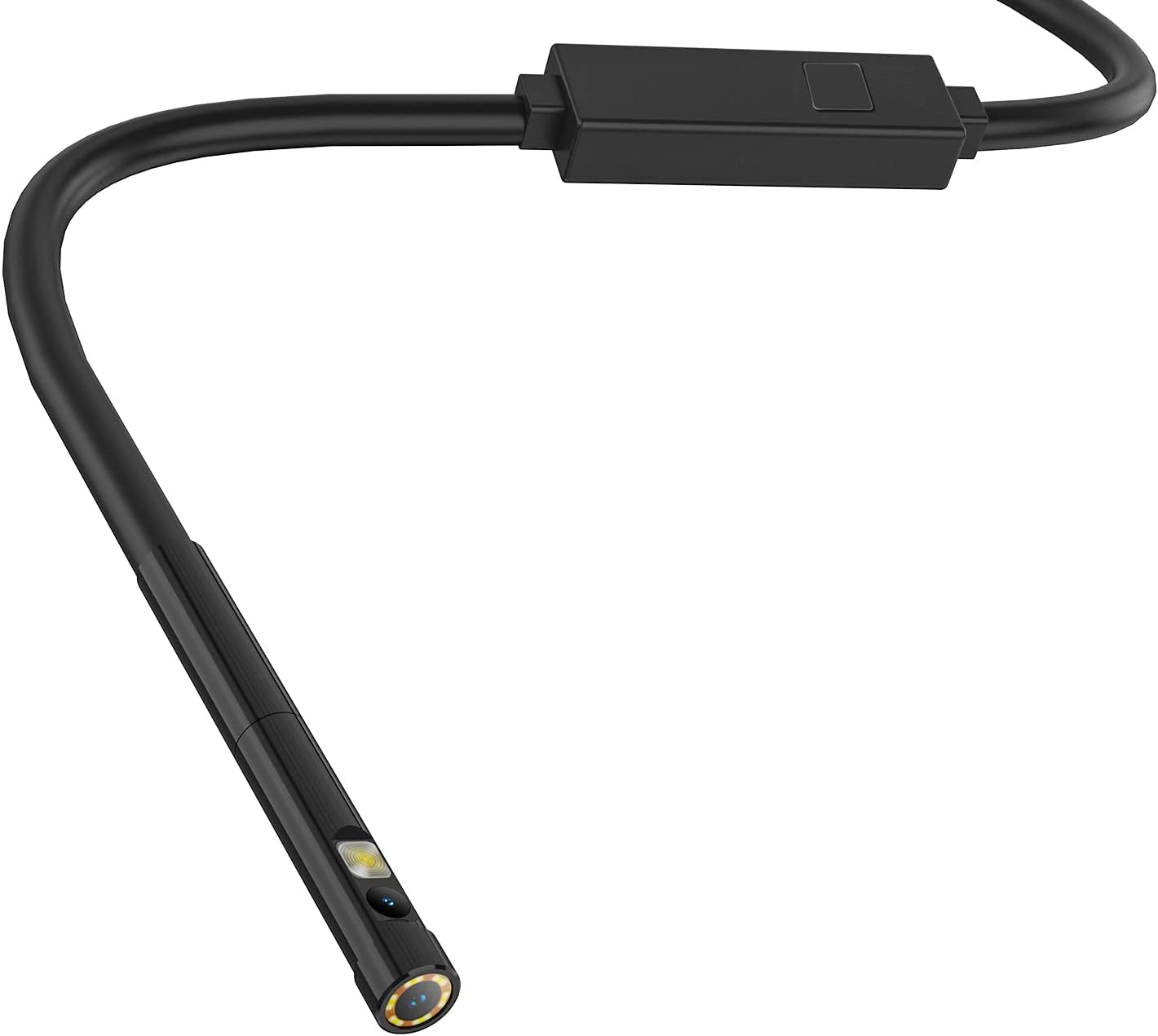 Ulefone Endoscopio impermeable IP67 para Ulefone Power Armor serie 18/19, Armor 13/16 Pro/21/24 teléfonos resistentes, 2M semirrígido, cámara dual de boroscopio de 0.217 in, 7 luces LED