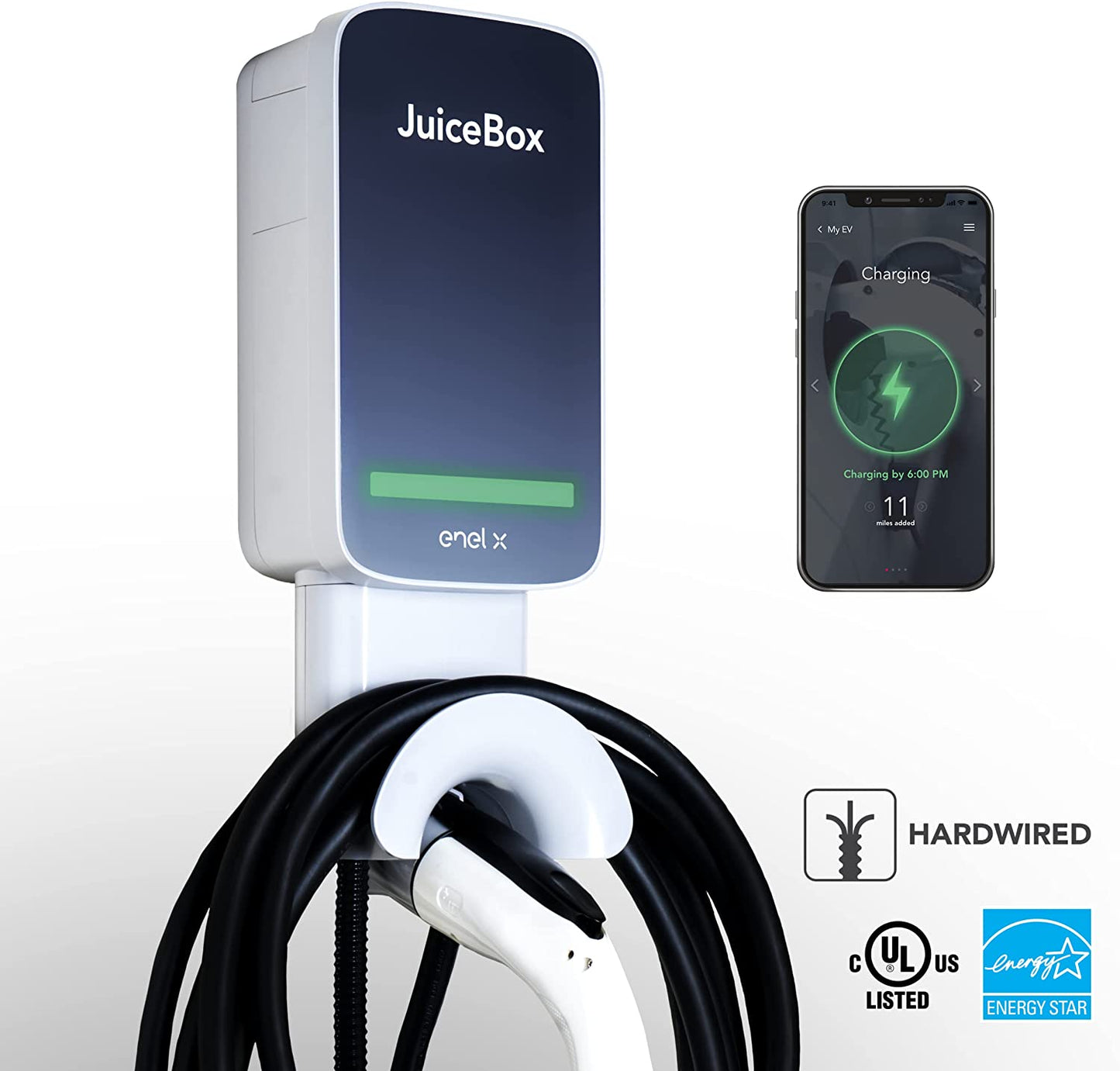 Cargador vehiculo electrico JUICEBOX WiFi-enabled 48amp smart HARDWIRED ‎2JBO481RNA-HKWX-222