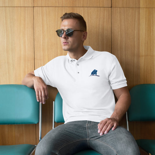 Men's Premium Polo Buffalo White