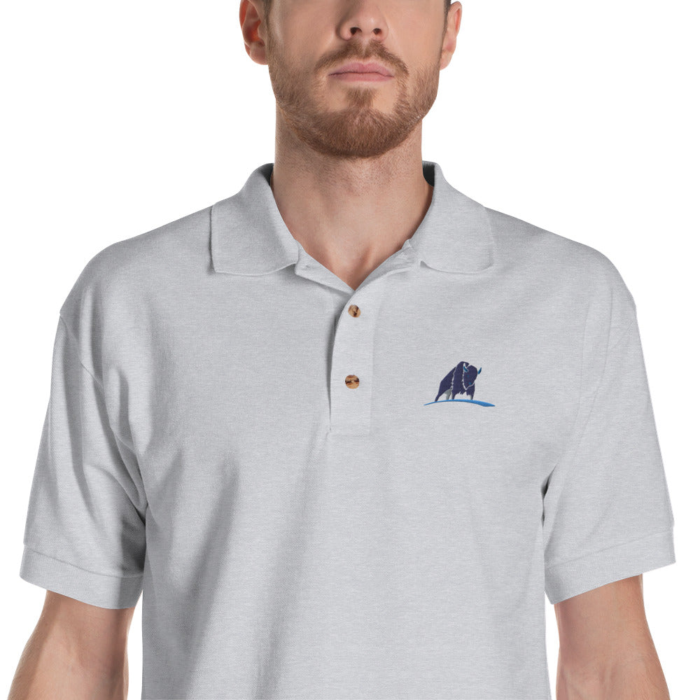 Embroidered Polo Shirt Sport Grey