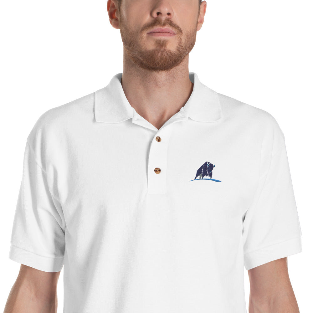 Embroidered Polo Shirt White