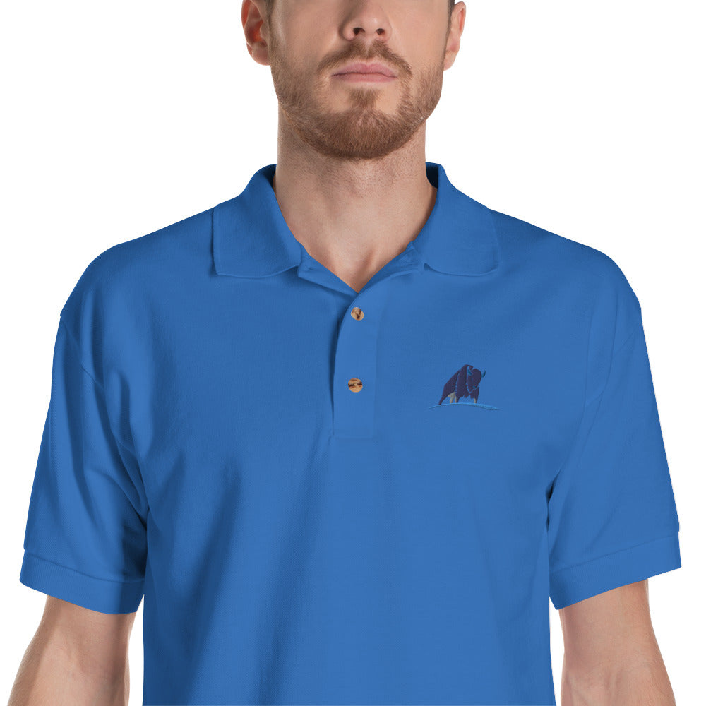 Embroidered Polo Shirt Royal