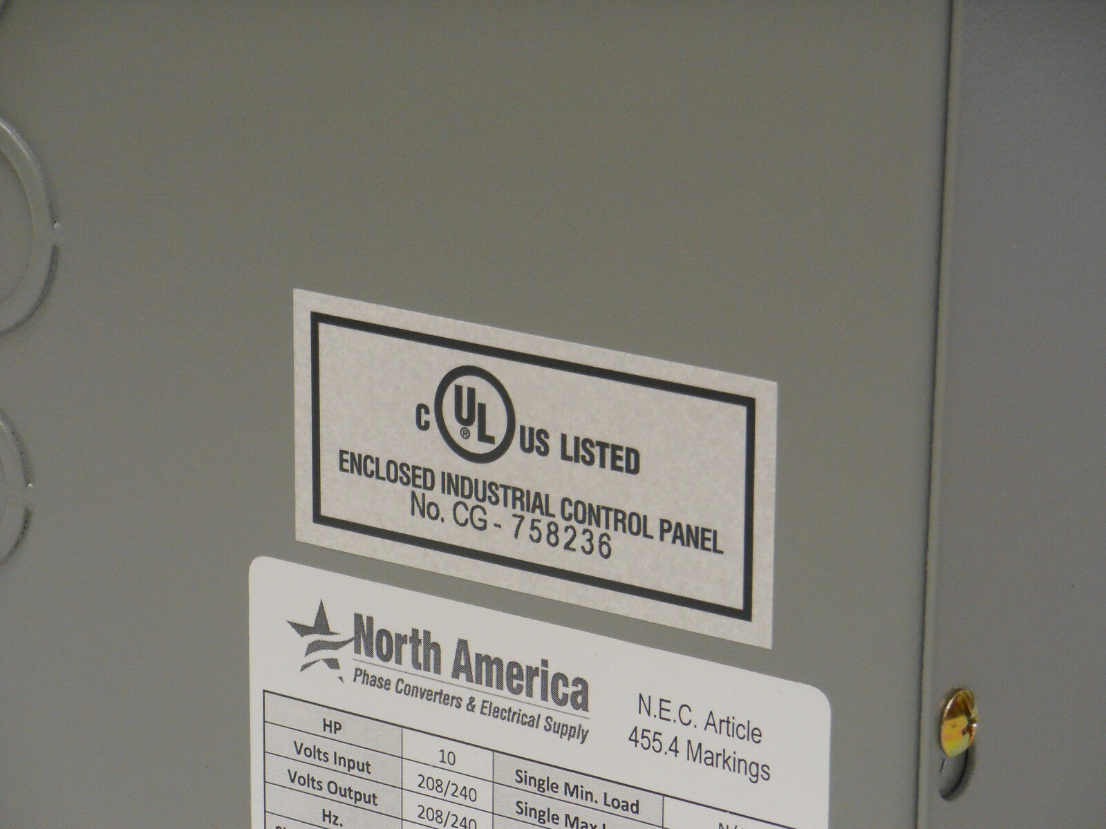 UL-30 Pro-Line 30HP UL Listed Rotary Phase Converter - NEW - Made in USA