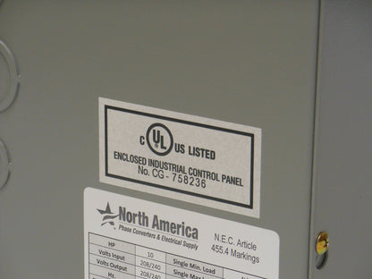 UL-30 Pro-Line 30HP UL Listed Rotary Phase Converter - NEW - Made in USA