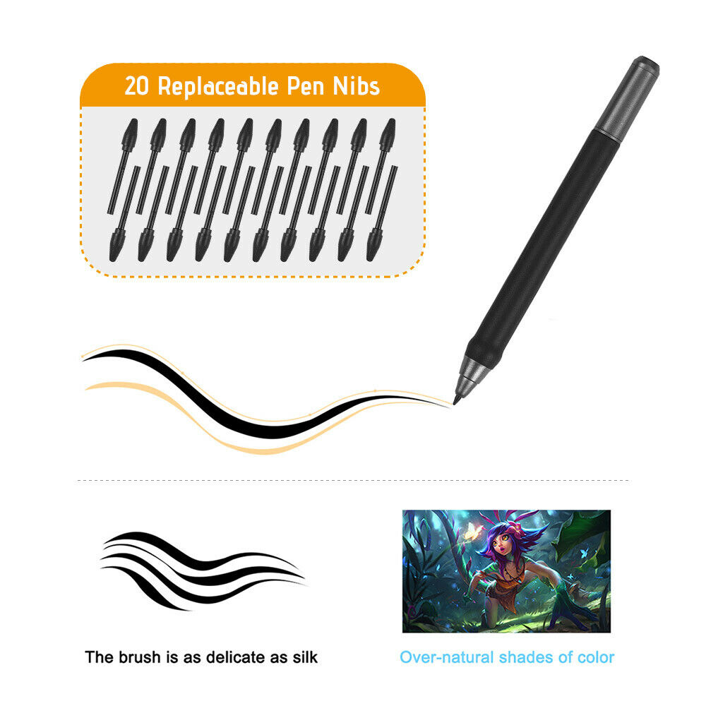 15.6 " H-IPS LCD Graphics Drawing Tablet Non-slip Back Design+8192 Stylus Pen