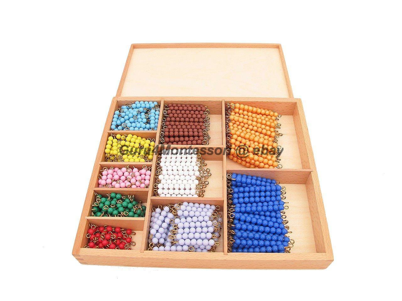 NEW Montessori Sensorial Material - Bead Decanomial (Multiplication Bead Bar Lay