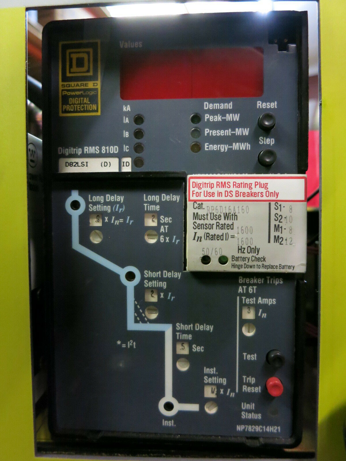 New Square D DSL-416 1600A LSI EO Breaker Digitrip RMS 810D Westinghouse DSL416