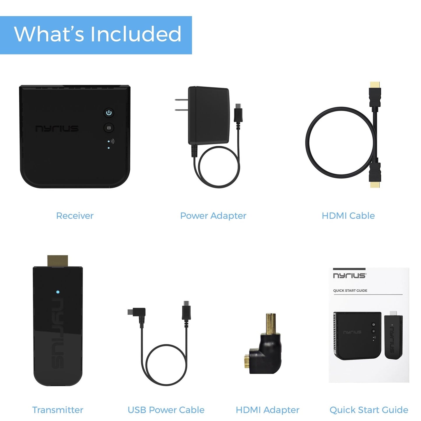 Nyrius Pro+ Wireless HDMI Video Transmitter to Stream 1080p Video up to 165ft