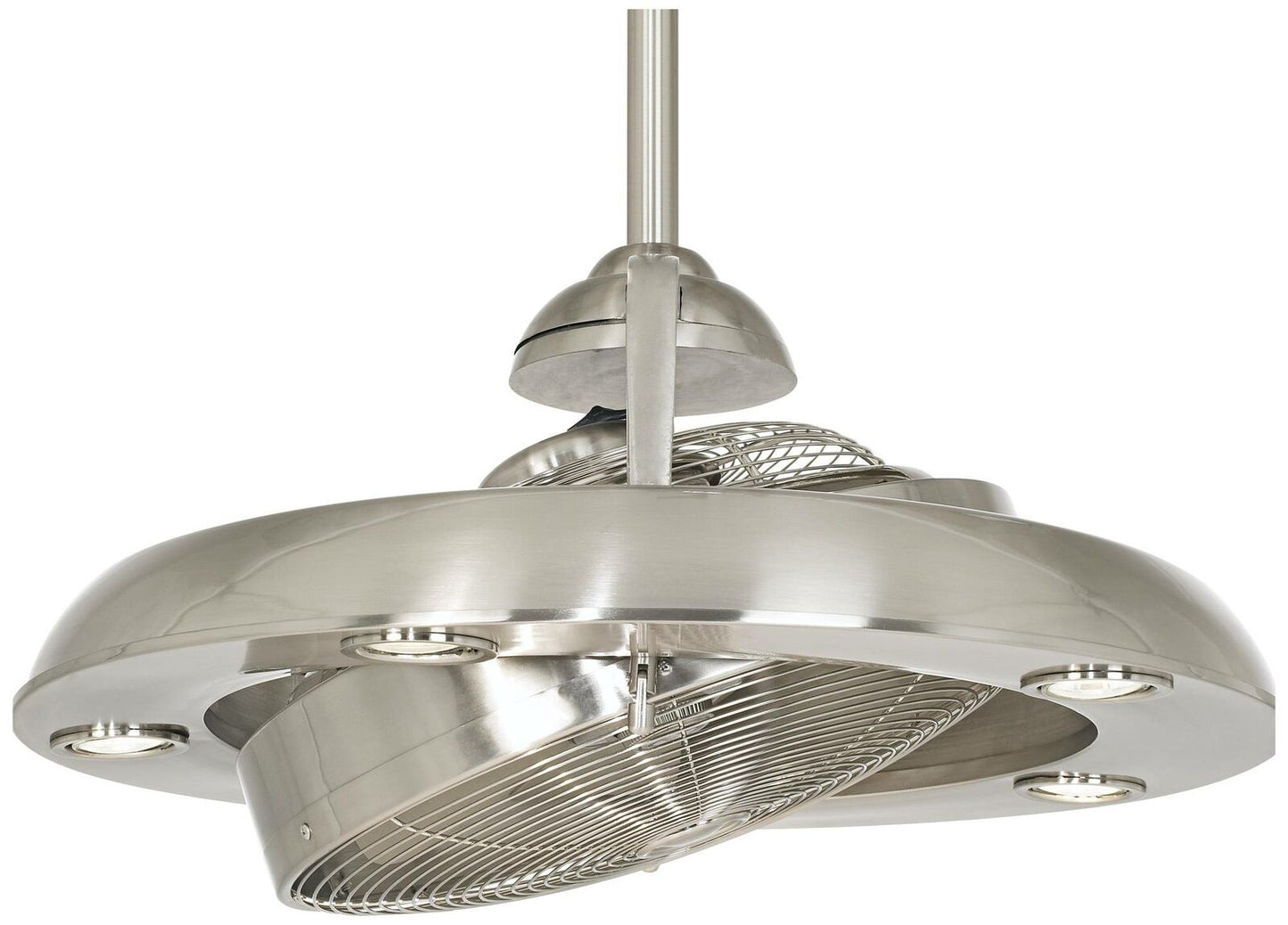 24" Segue Possini LED Brushed Nickel Ceiling Fan