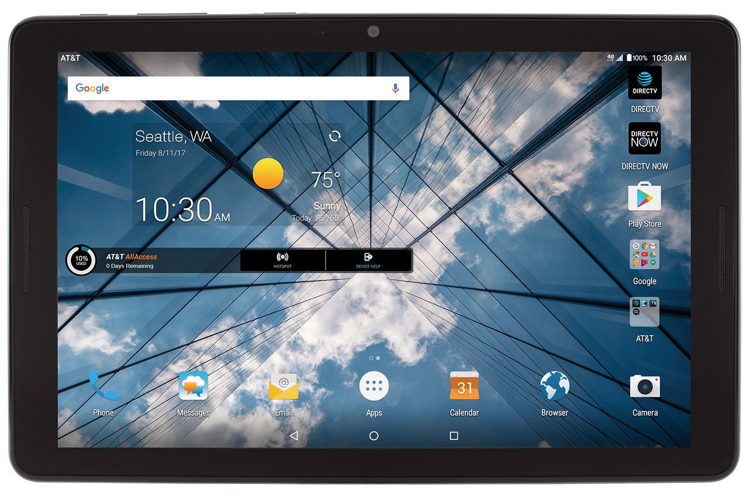 ZTE K92 Primetime Black 10-inch 32GB Tablet (Unlocked) New