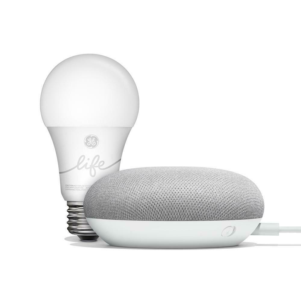Google Home Mini Smart Light Bulb Starter Kit - Chalk