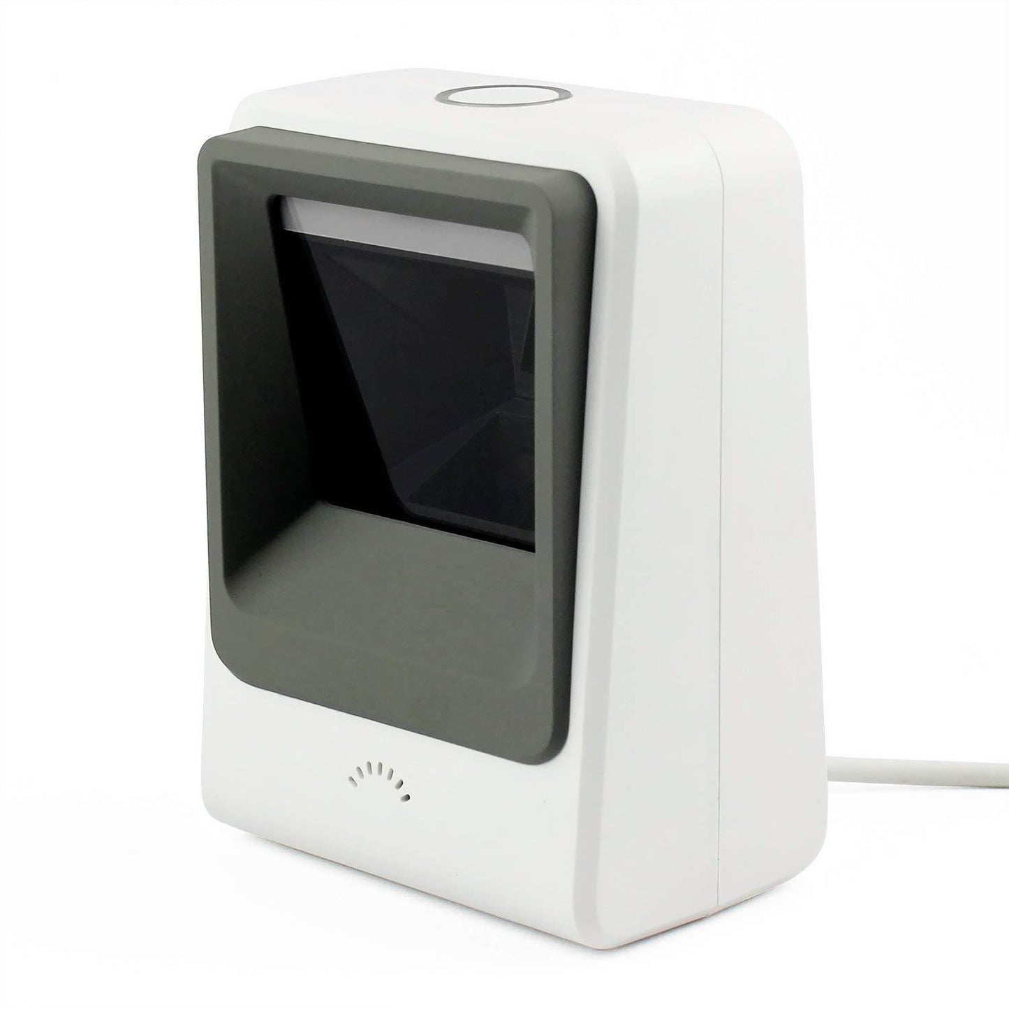Lector de código de barras manos libres de escritorio con láser de escáner de código de barras con código QR 1D 2D