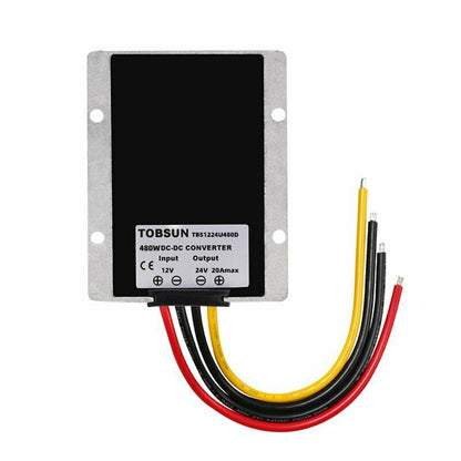 Waterproof DC12V to DC 24V 20A 480W Step Up Power Supply Converter Regulator Kit