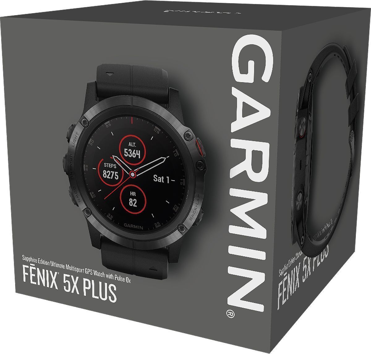 NEW Garmin Fenix 5x Plus GPS watch Sapphire HEART RATE Monitor COLOR TOPO maps