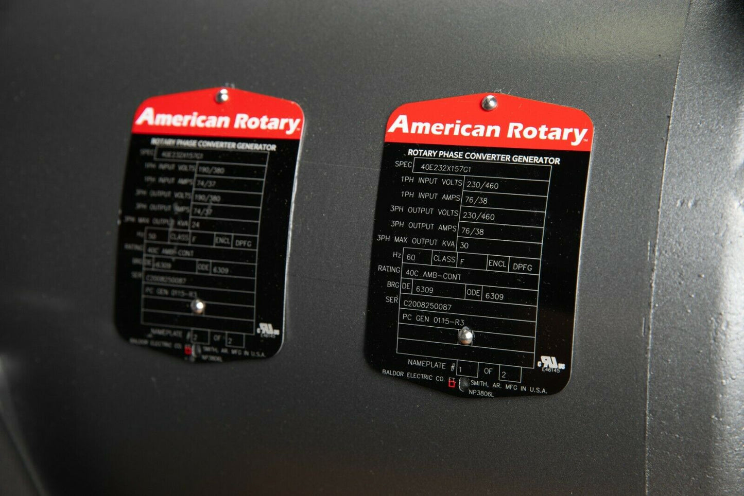 LIMITED EDITION Extreme Duty American Rotary Phase Converter ADX75 75HP 1 to 3Ph